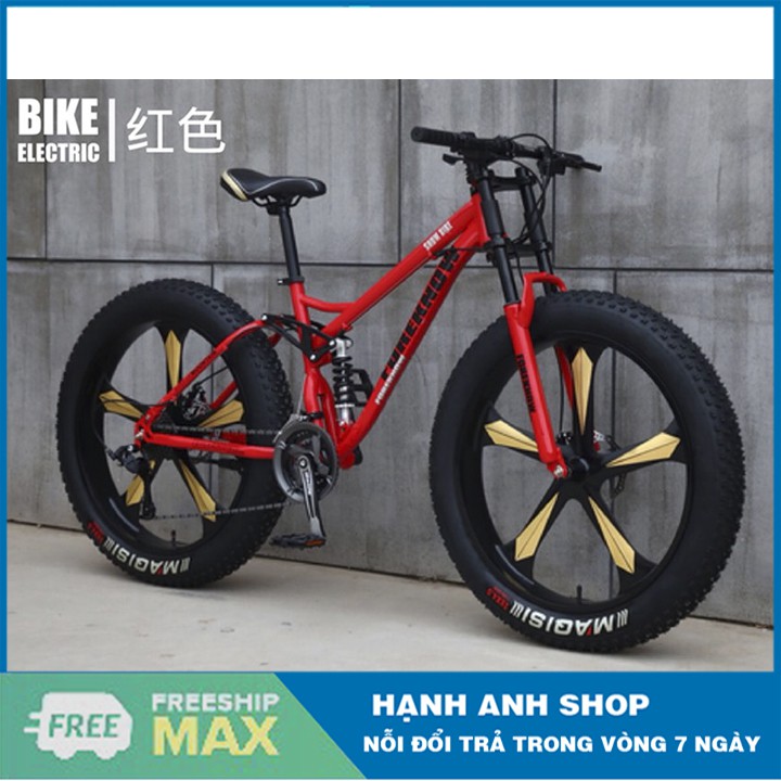 Xe đạp thể thao bánh béo Foreknow 26inch/4.0 Vành đúc 5 chấu ,24 Tốc độ - Thương hiệu đài loan - Bảo hành 2 năm