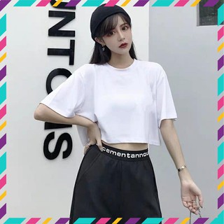 ÁO CROPTOP CỔ TRÒN TAY LỠ DÀI UNISEX HOT