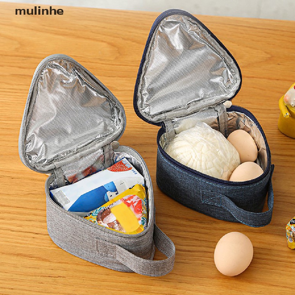 1 Túi Đựng Cơm Cách Nhiệt Mini Hình Tam Giác Bằng Lá Nhôm