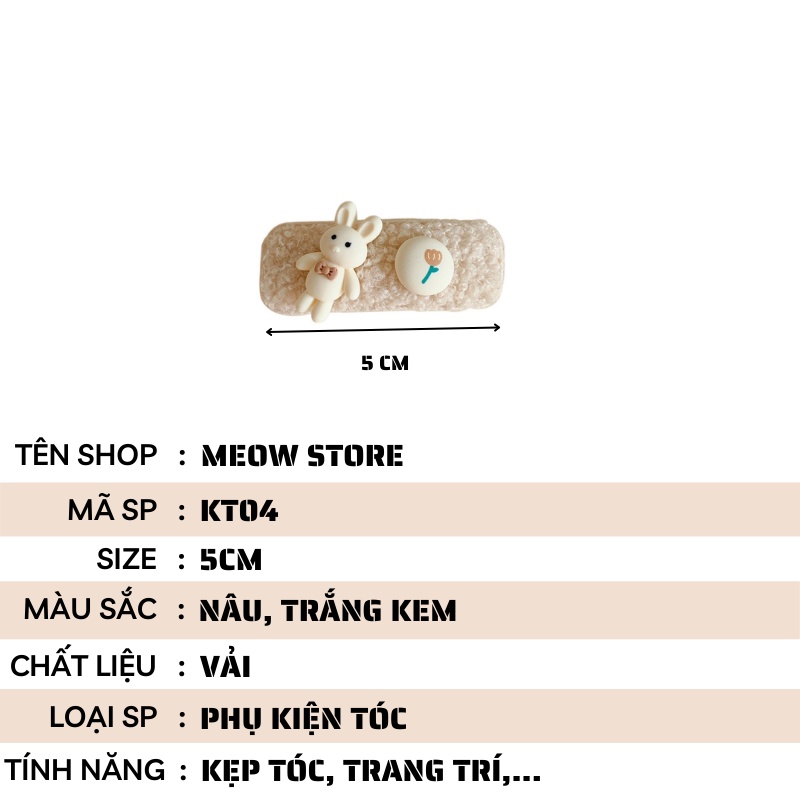 Kẹp tóc nữ Hàn Quốc cao cấp cute dễ thương MEOW STORE KT04