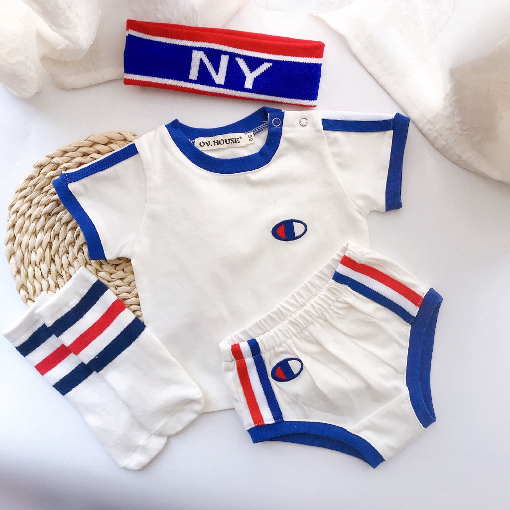 Ins Hot Sale Fashion Baby Short Sleeve T-shit+PP Pants