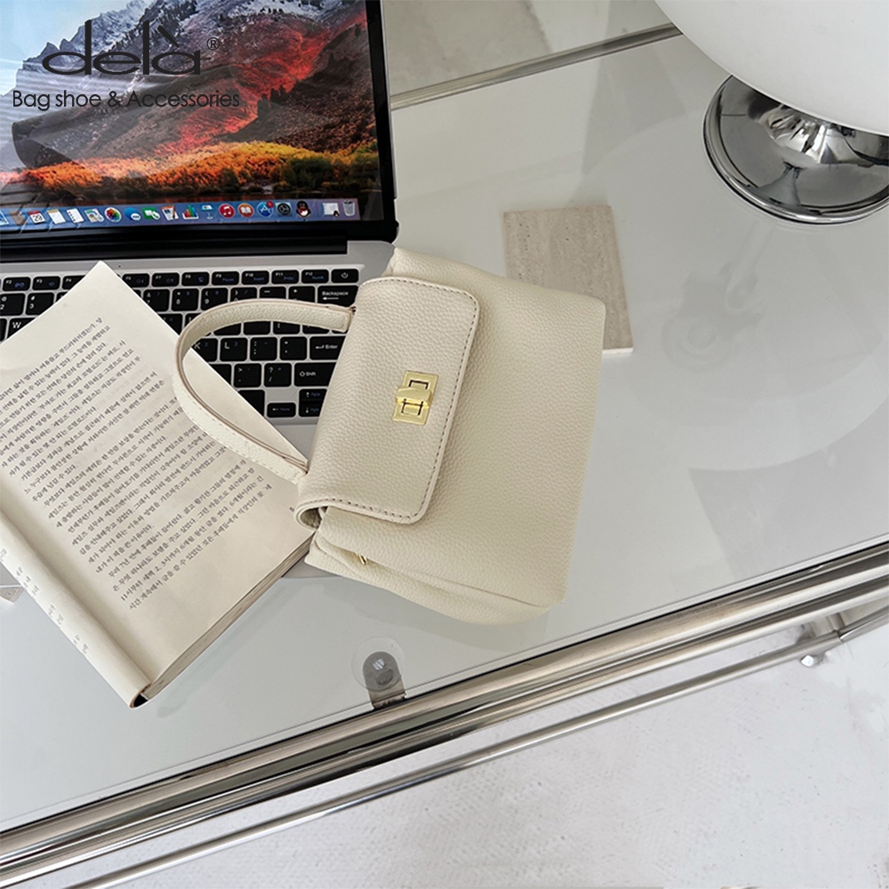 Dela Túi Đeo Chéo Hình Vuông Nhỏ Cầm Tay Bằng Da Mềm Thiết Kế Thời Trang niche Mới 2022