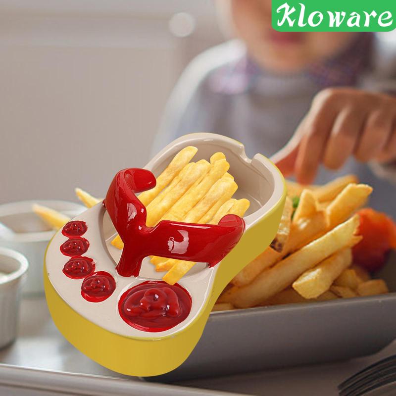 Đĩa Sứ Hình Bàn Chân Chiên Khoai Tây Chiên Cho Nhà Bếp