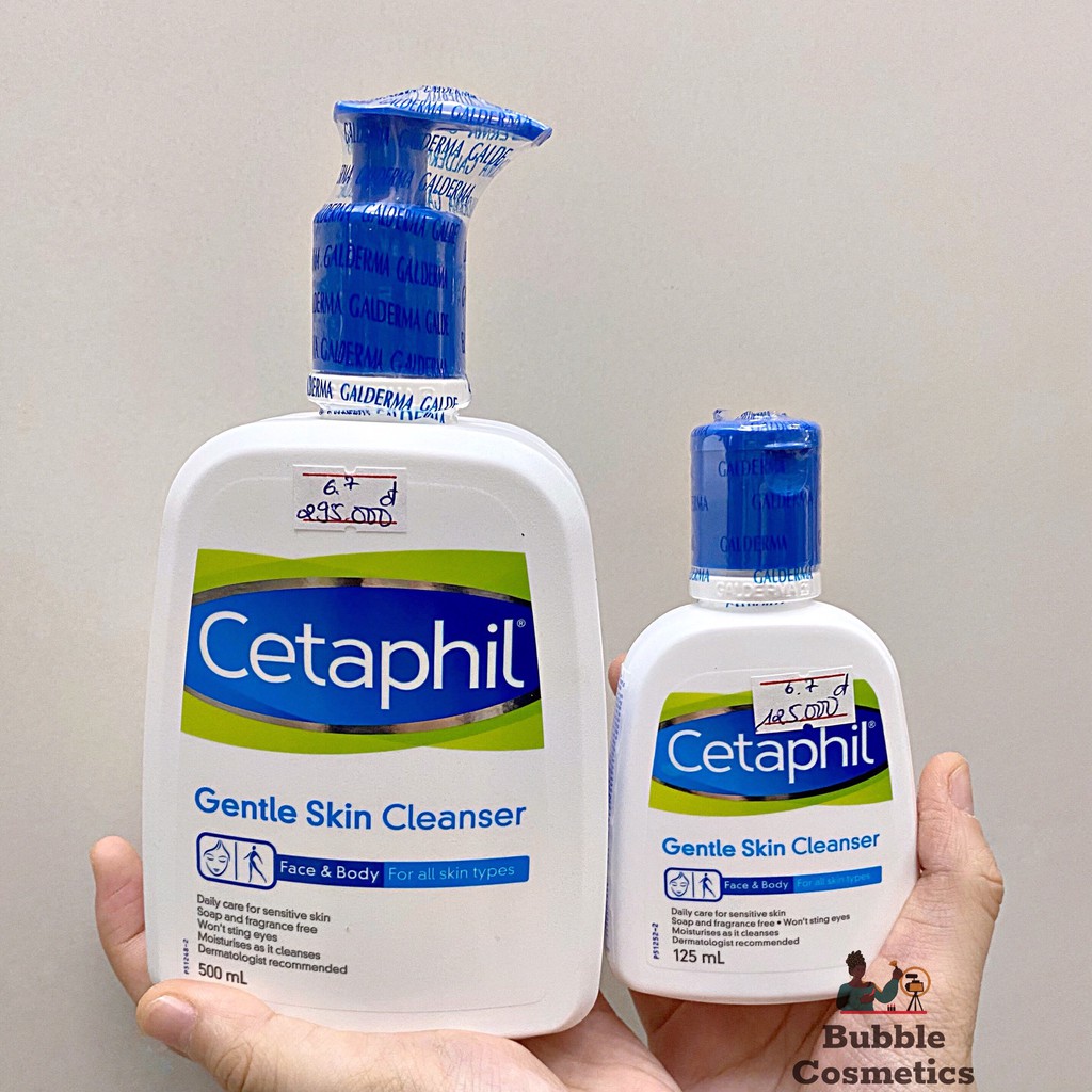 Sữa rửa mặt Cetaphil - phù hợp với nhiều loại da ( 2 size 125 vs 500ml) HÀNG NHẬP KHẨU