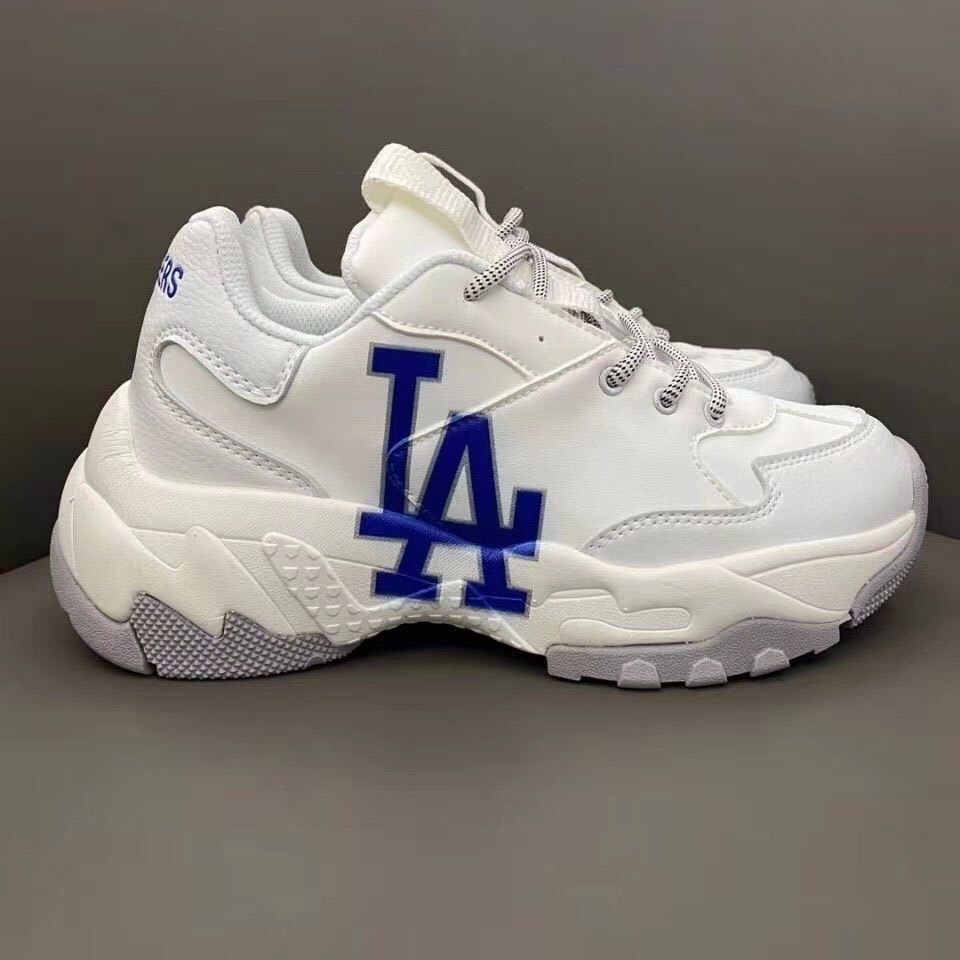 Giày thể thao MLB LA trắng đế liền hot trend nam nữ kiểu dáng sneaker