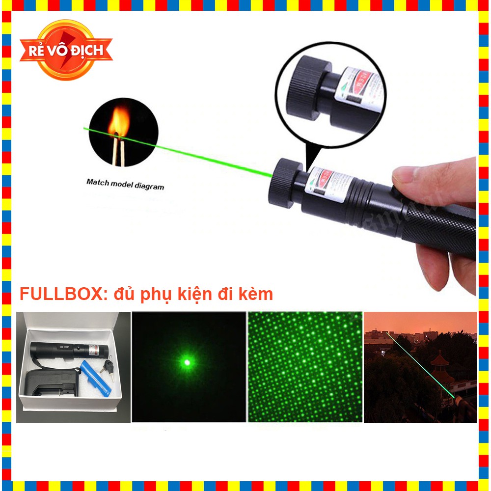 Đèn laser siêu sáng - Đèn laser 303 tia sáng siêu to - Nhiều chế độ