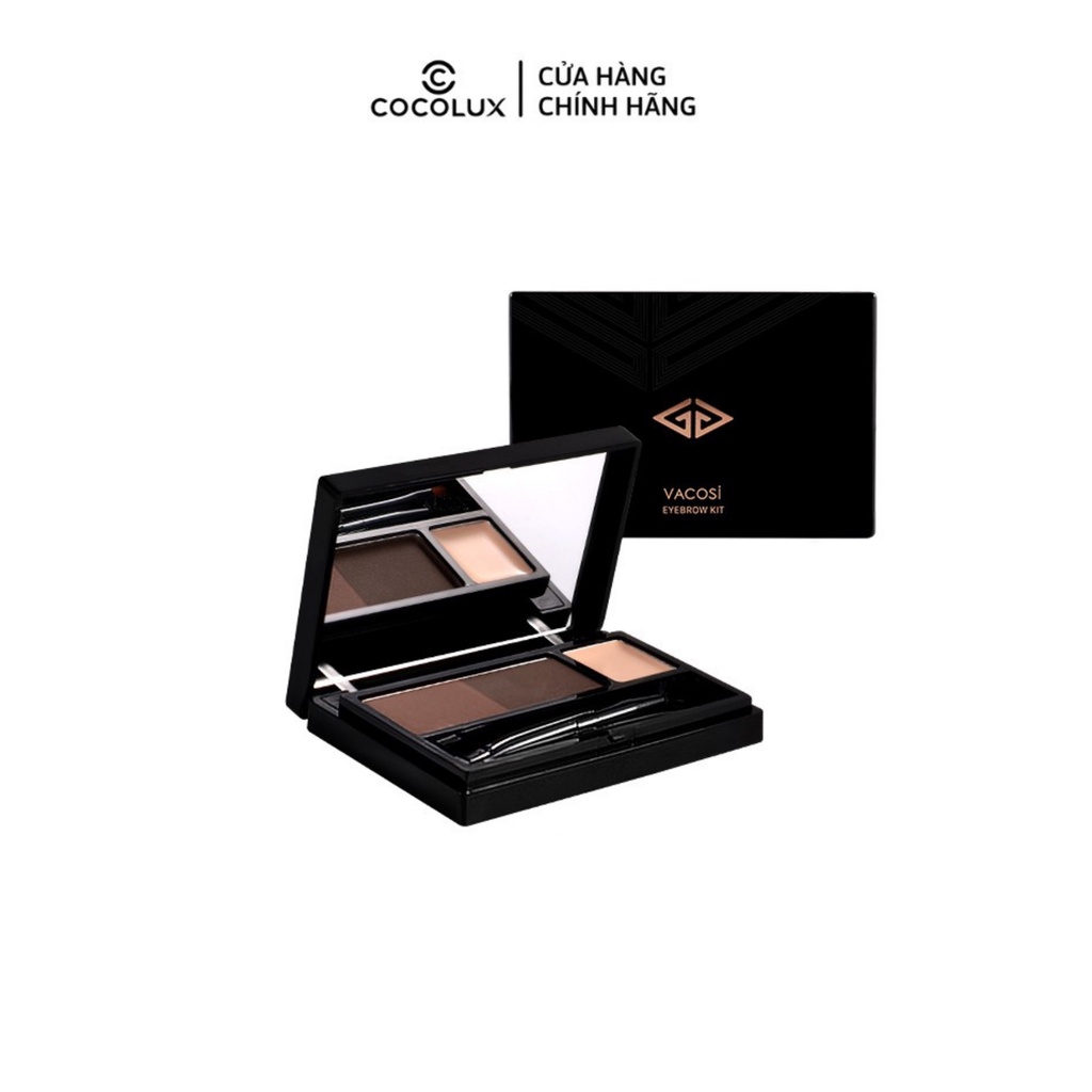 Bột tán mày Vacosi Eyebrown Kit 01 Light Brown Cocolux