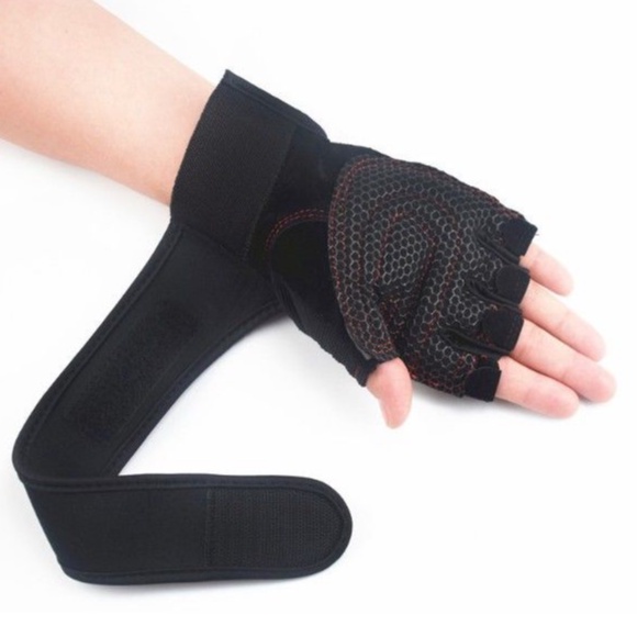 Găng tay bao tay thể thao tập gym đi phượt xe máy du lịch cụt ngón có bao đệm lưới cực êm Bodysport