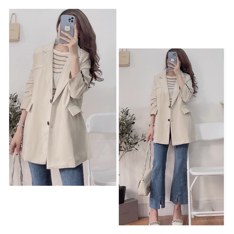 Áo vest 2 lớp nữ, Áo blazer 2 lớp hàng Quảng châu cao cấp