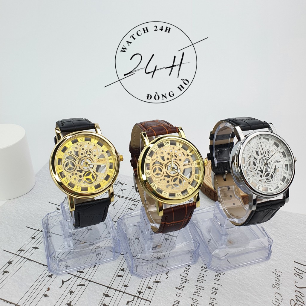 đồng hồ nam lộ cơ MC38 , dây da dập vân sang trọng thanh lịch cho các bạn trẻ | BigBuy360 - bigbuy360.vn
