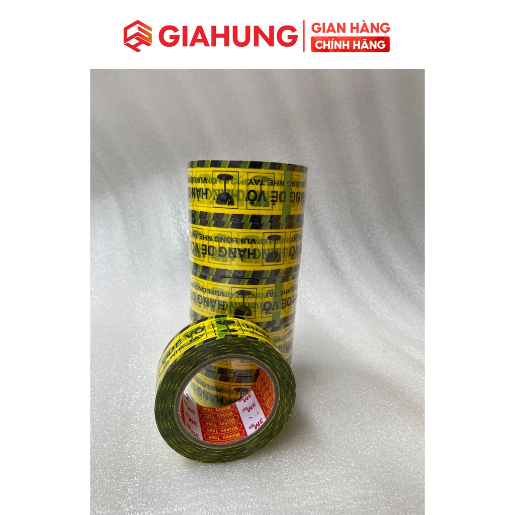 Băng dính Hàng Dễ Vỡ niêm phong đóng hàng cảnh báo vận chuyển 100Y/cuộn - GIAHUNGPRO