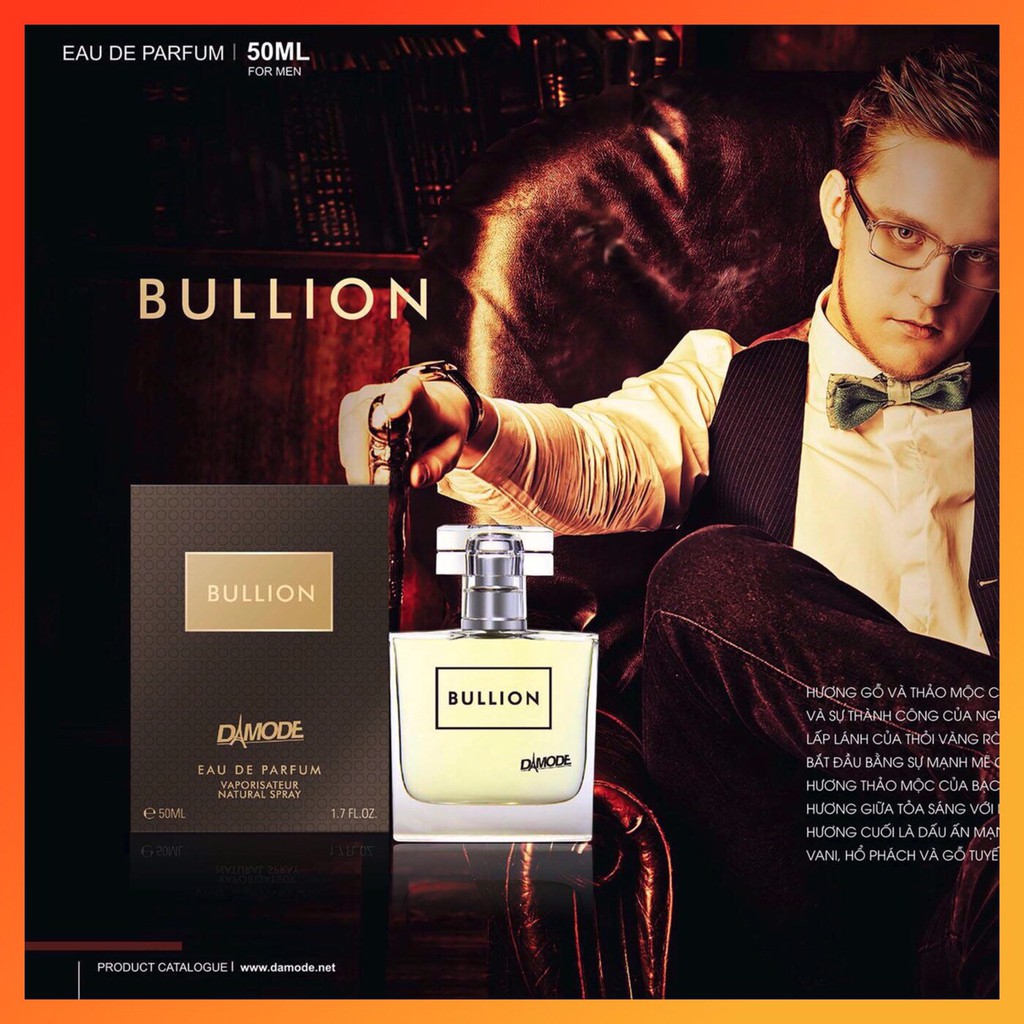 DAMODE BULLION 50ML NƯỚC HOA NAM HƯƠNG THƠM TINH TẾ ĐẶC TÍNH MẠNH MẼ