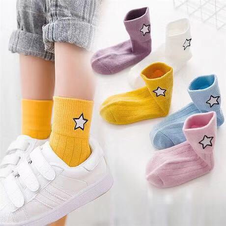 Set 5 đôi tất cao cổ GELU KIDS điều hòa không xù cho bé trai bé gái từ 1 đến 12 tuổi