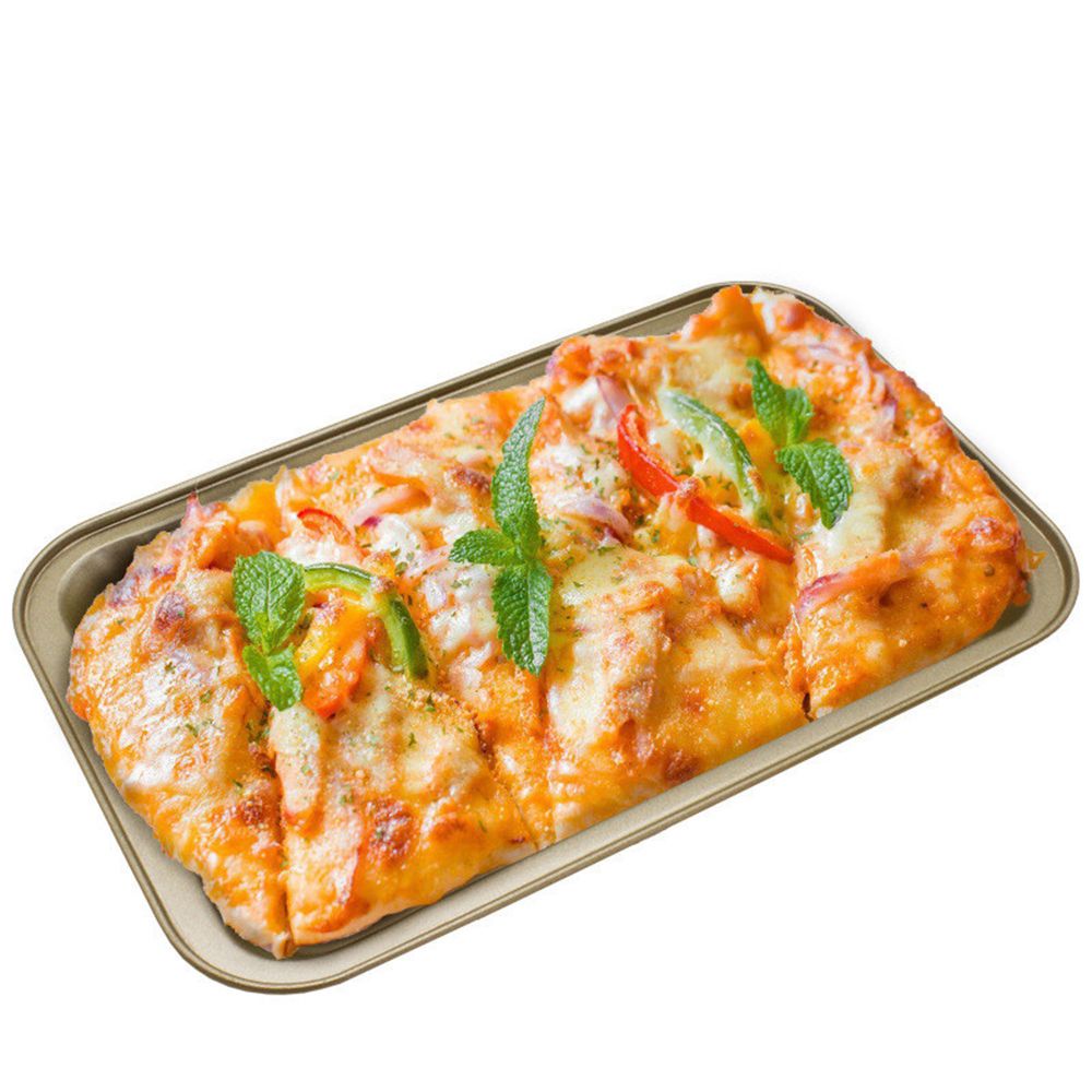 Khay Nướng Bánh Pizza Hình Chữ Nhật Bằng Thép Carbon Không Dính Nhiều Màu Sắc