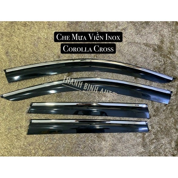 Vè che mưa chỉ inox Toyota Cross