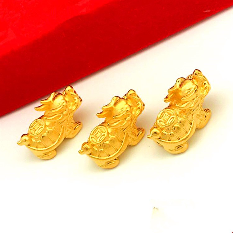 Phụ Kiện Vòng Tay Mạ Vàng 999 Hình Rồng Rùa Độc Đáo