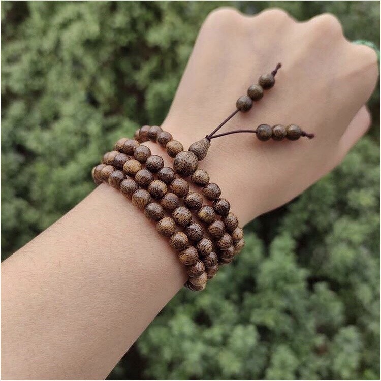 ⚡HÀNG CAO CẤP⚡ Vòng Tay Trầm Hương, Chuỗi Tràng Hạt 108 Hạt Phong Thủy May Mắn, Tặng Hộp Gỗ Sang Trọng, Vòng Đôi Đẹp