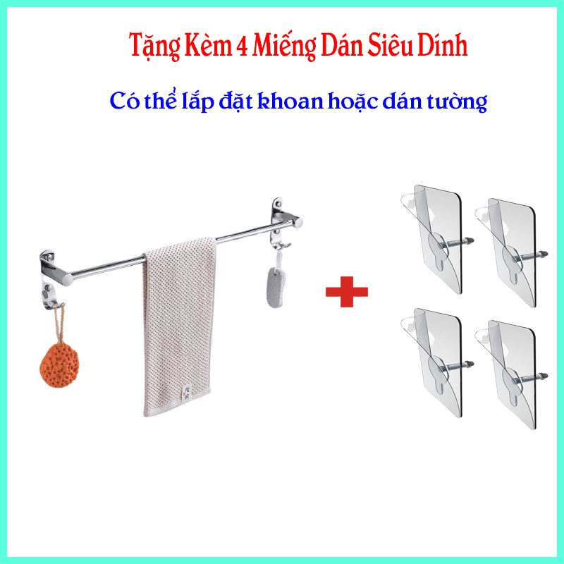 Giá Vắt Khăn Inox Nhà Tắm Dán Tường - Vô Cùng Tiện Lợi Và Sang Trọng