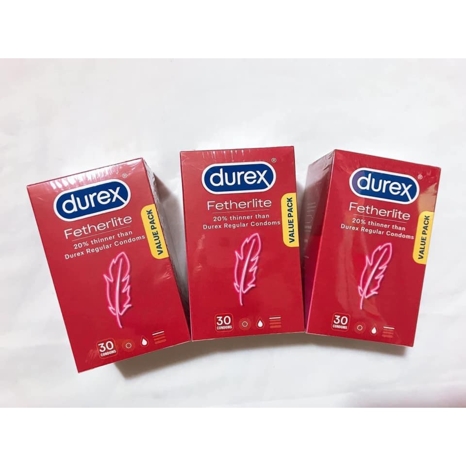 Bao Cao Su Durex Fetherlite Ultra Thin Feel Condoms Hộp 30 cái