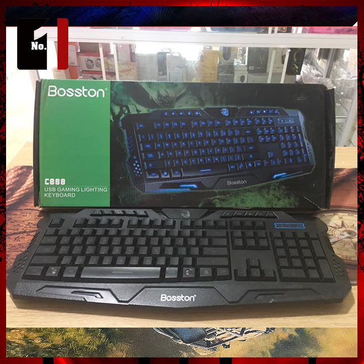 Bàn Phím Gaming Máy Vi Tính Giả Cơ Bosston C888 Bàn Phím Game Thủ Laptop Pc Có Dây