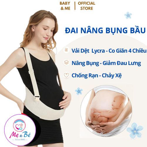 Đai nâng đỡ bụng bầu co giãn 4 chiều, giảm đau lưng rạn bụng Baby And Me