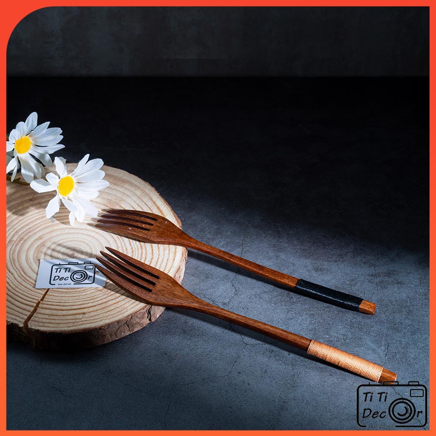 Nĩa gỗ FREESHIP Trang trí đồ ăn, bàn ăn, nhà bếp, dụng cụ ăn uống - Titi Decor