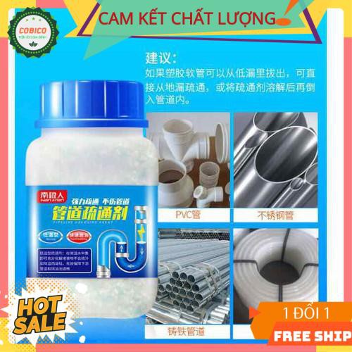 Bột thông tắc cống bồn cầu thần thánh siêu gói thuốc cho đường ống rửa bát dầu mỡ bể phốt nghẹt cực mạnh