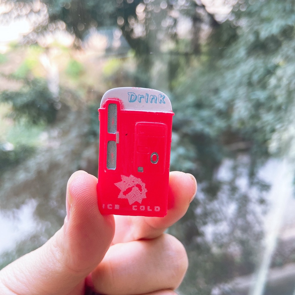 Tiểu cảnh mini ❤️ Mô hình trạm điện thoại, xe bus, bình cứu hỏa trang trí sen đá, sân vườn, bể terrarrium