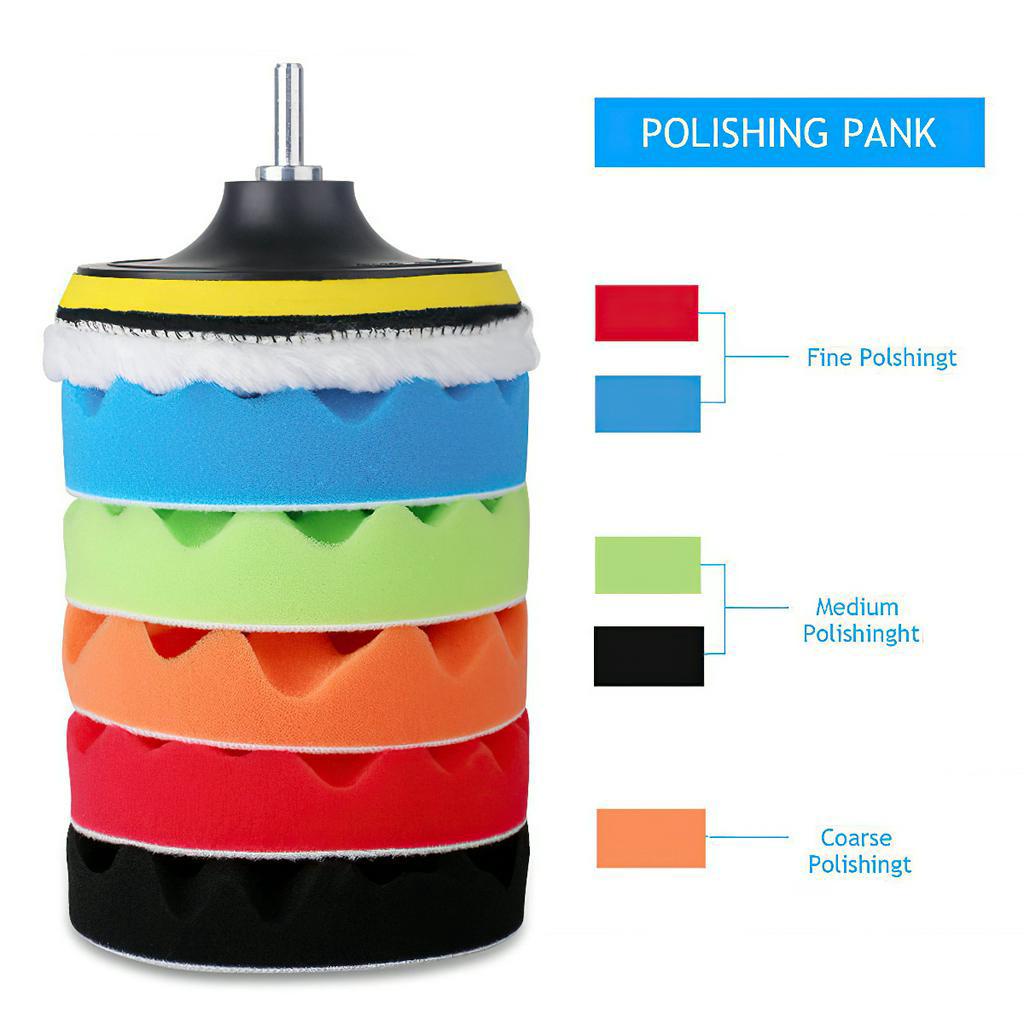 Bộ phớt sáp đánh bóng gắn máy khoan điện, dụng cụ chế máy đánh bóng xe ô tô cầm tay mini