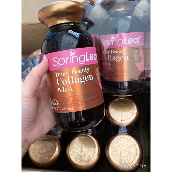 Collagen Springleaf 6 in 1 -  180 viên Úc - Viên Spring leaf inner beauty colagen 6-IN-1 advance