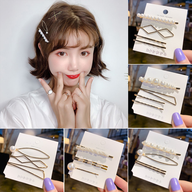 Set 3 Kẹp Tóc Đính Ngọc Trai Tinh Tế