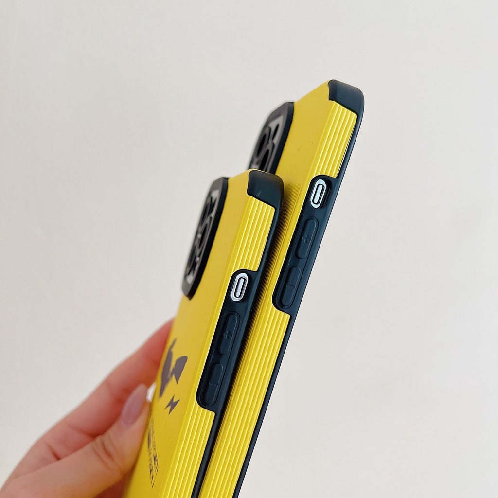 Ốp Điện Thoại Màu Vàng Họa Tiết Hoạt Hình Pikachu Thời Trang Chống Sốc Cho iPhone 14 / 13 / 12 / 11 / X / 8 / 7P