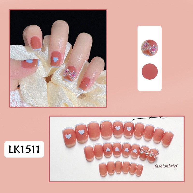 [Hàng mới về] Set 24 Móng Tay Giả Kiểu Dáng Xinh Xắn Dành Cho Nữ