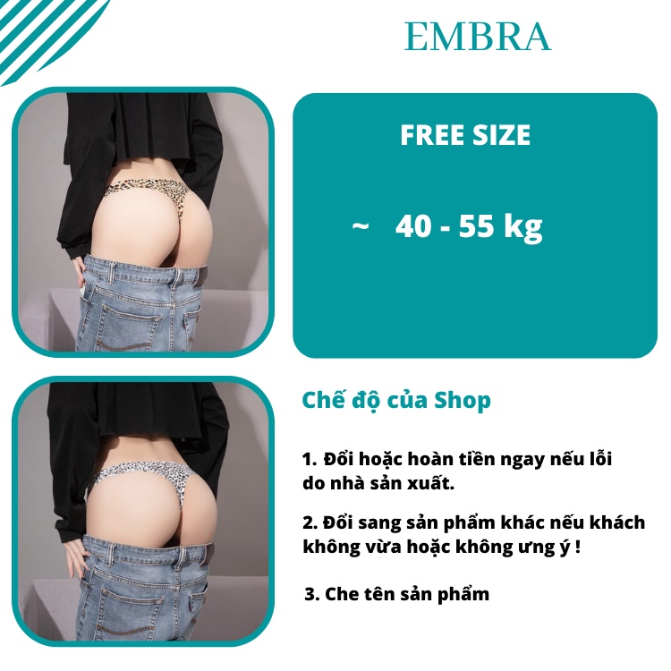 Quần lót nữ su EMBRA báo lọt khe cao cấp EBQL28