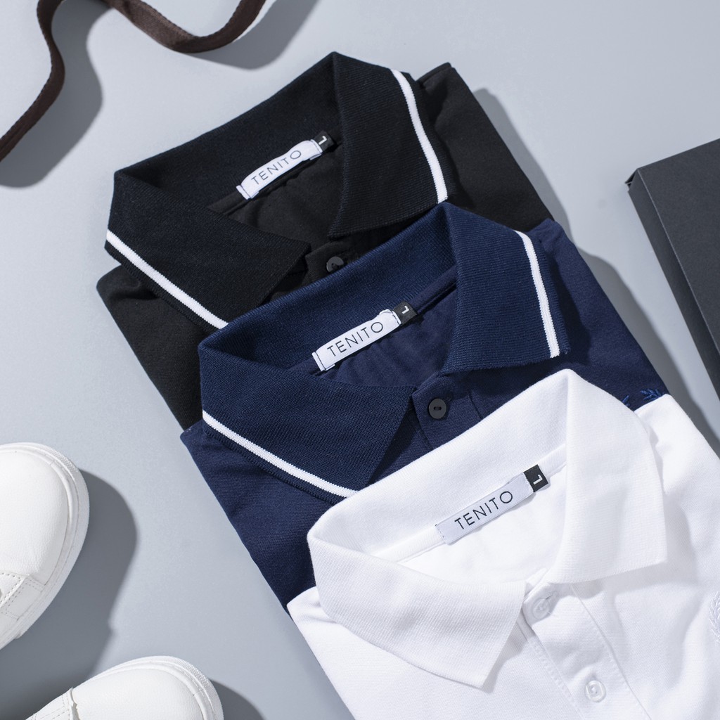 Áo polo nam Tenito,áo thun nam có cổ tay lỡ công sở(Hàng Xuất) | BigBuy360 - bigbuy360.vn