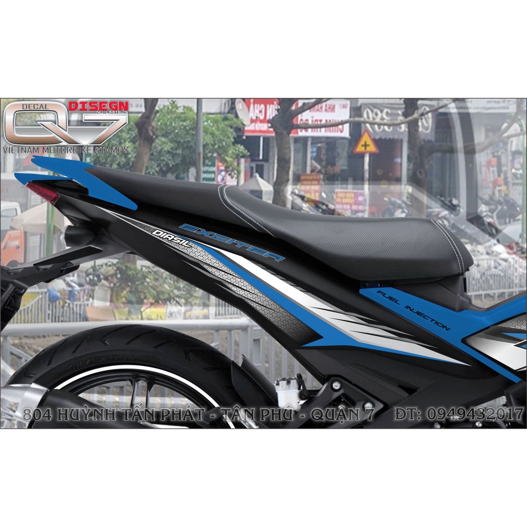 TEM RỜI EXCITER 150 XANH ĐEN