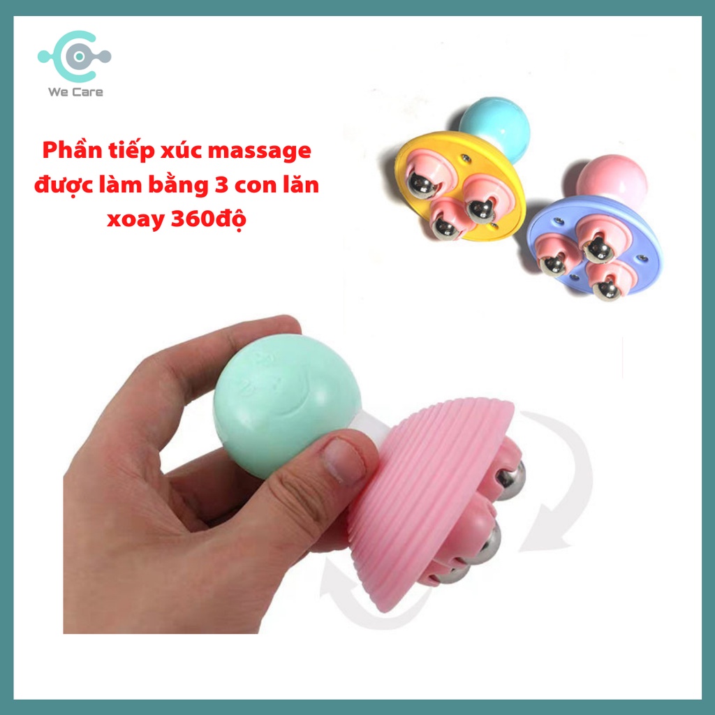 Con Lăn Massage Mini Đa Năng, Massage Đa Điểm Trên Cơ Thể, Massage Đầu, Cổ Vai Gáy, Chân, Tay