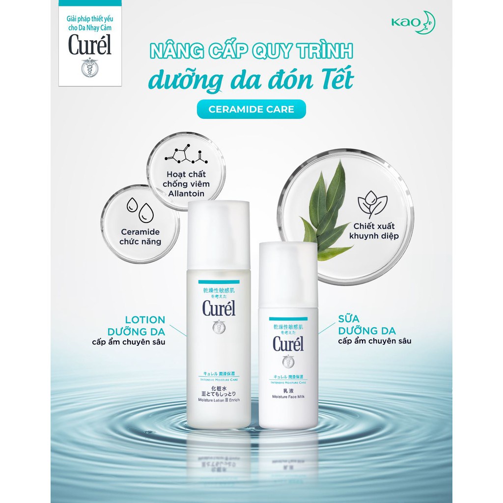 Sữa Dưỡng Da Cấp Ẩm Chuyên Sâu Curel Intensive Moisture Care Moisture Face Milk 120ml