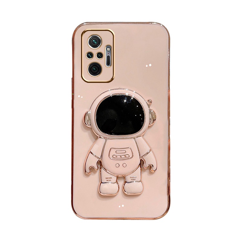 Ốp Điện Thoại Dẻo Họa Tiết Phi Hành Gia Kèm Giá Đỡ Cho Xiaomi Redmi Note 10 Pro Max 10S 10T Poco M5S X3 GT M3 Pro