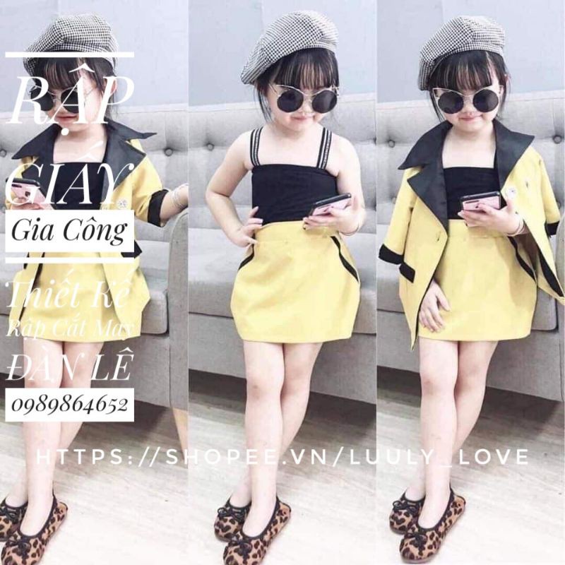 BB28_Rập giấy sét váy vest cho bé gái(1-10t)
