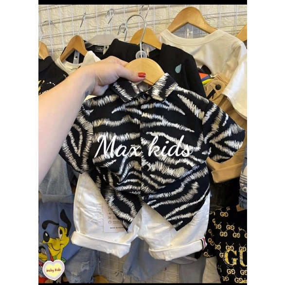 Áo sơ mi mùa hè cho bé trai từ 1 đến 5 tuổi