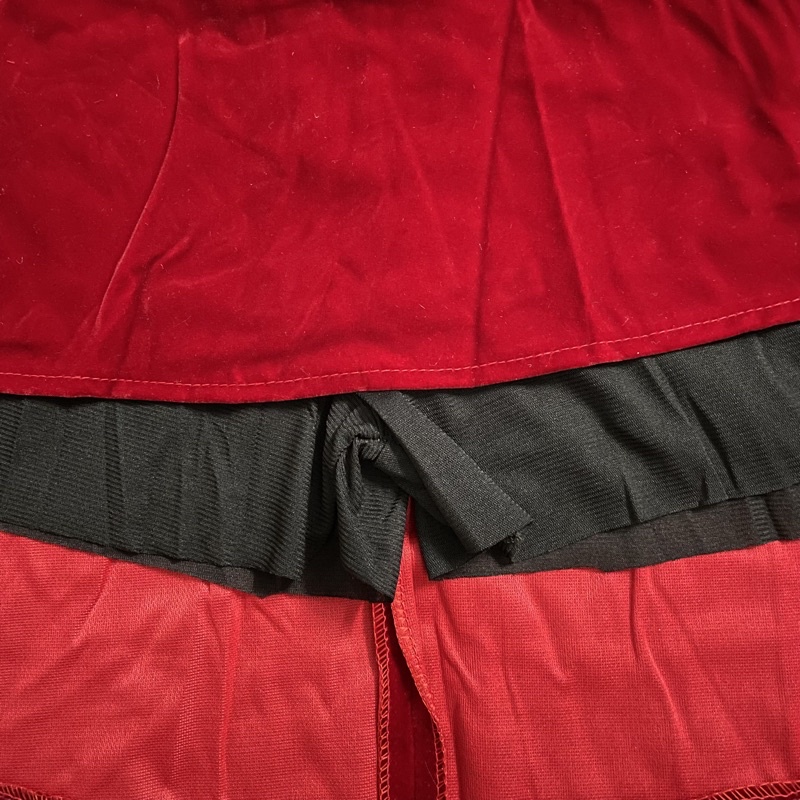 (Ảnh thật váy Noel/Tết) Đầm ulzzang nhung đỏ cổ tàu trung hoa tay bồng 2 lớp mềm mịn dày dặn | BigBuy360 - bigbuy360.vn