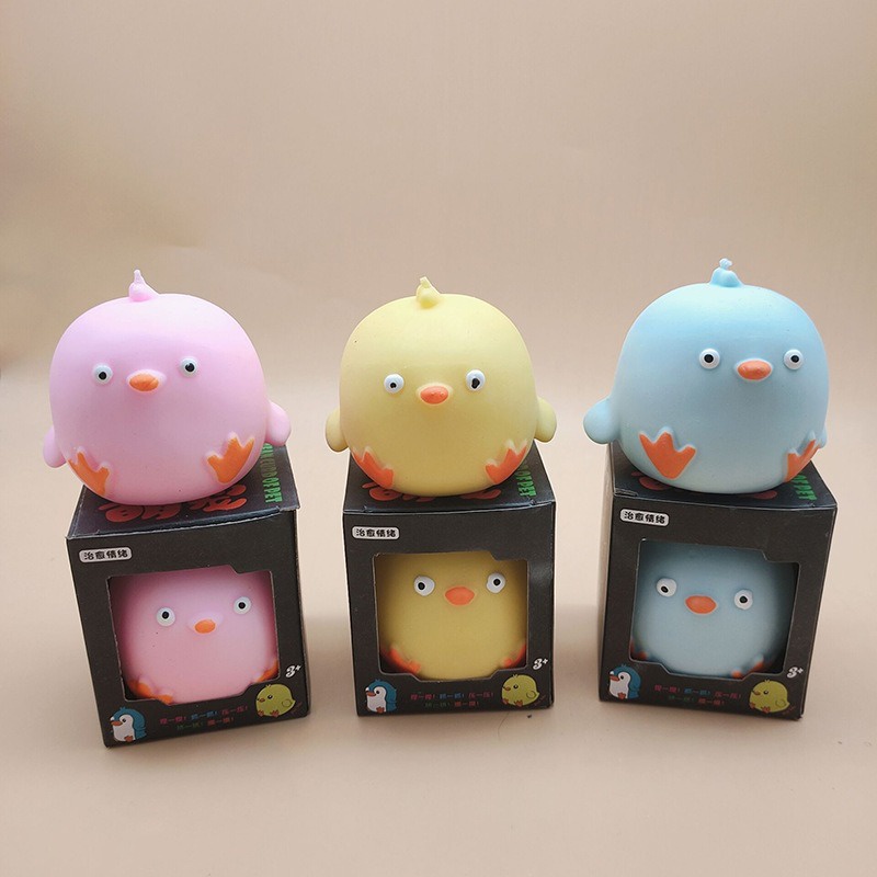Squishy Mochi Chim Cánh Cụt Gà Vàng Ếch Xanh  mềm dễ thương chân thực giảm stress co dãn đàn hồi ngộ nghĩnh chậm tăng
