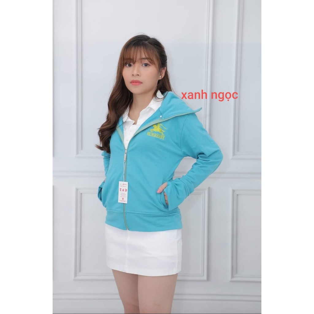 (màu xanh ngọc) ÁO KHOÁC CHỐNG NẮNG 50-60kg thun da cá loại 1