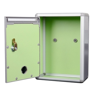 Vintage Aluminum Alloy Lockable Secure Mail Letter Post Box Mailbox Post Box for