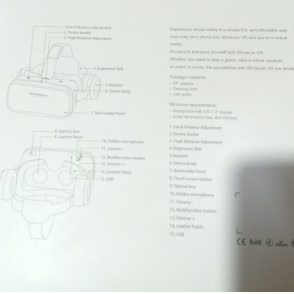 Kính thực tế ảo 3D Vr Shinecon G04BS new Bluelens tai nghe bluetooth cho điện thoại 7.2inch - Hồ Phạm