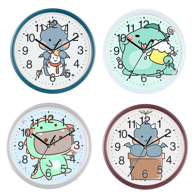 Đồng hồ treo tường khủng long DHTI9 cute dễ thương 13 đến15cm