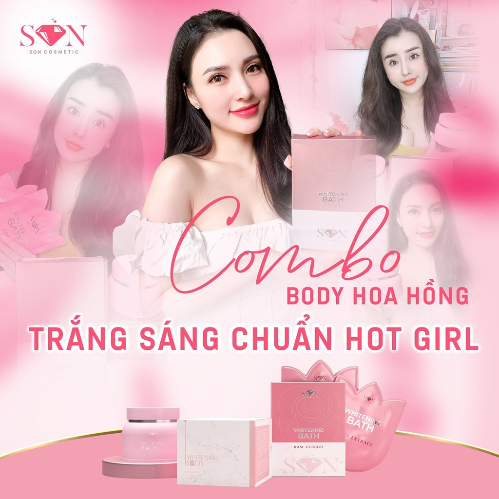 COMBO BODY + Ủ KÍCH TRẮNG HOA HỒNG SON