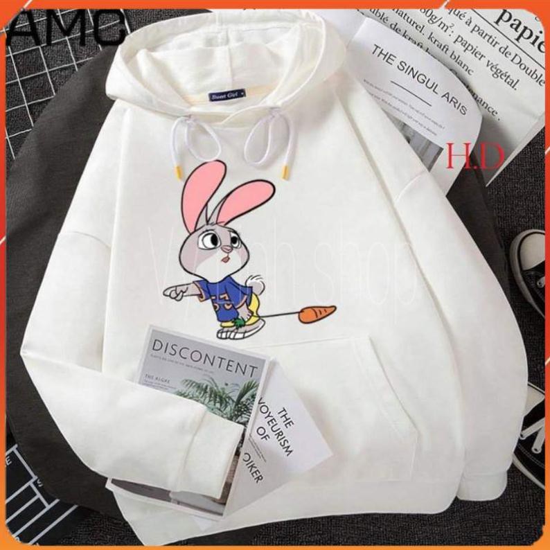 Áo hoodie nữ ♥FREESHIP♥áo nỉ bông thỏ màu  xanh | BigBuy360 - bigbuy360.vn