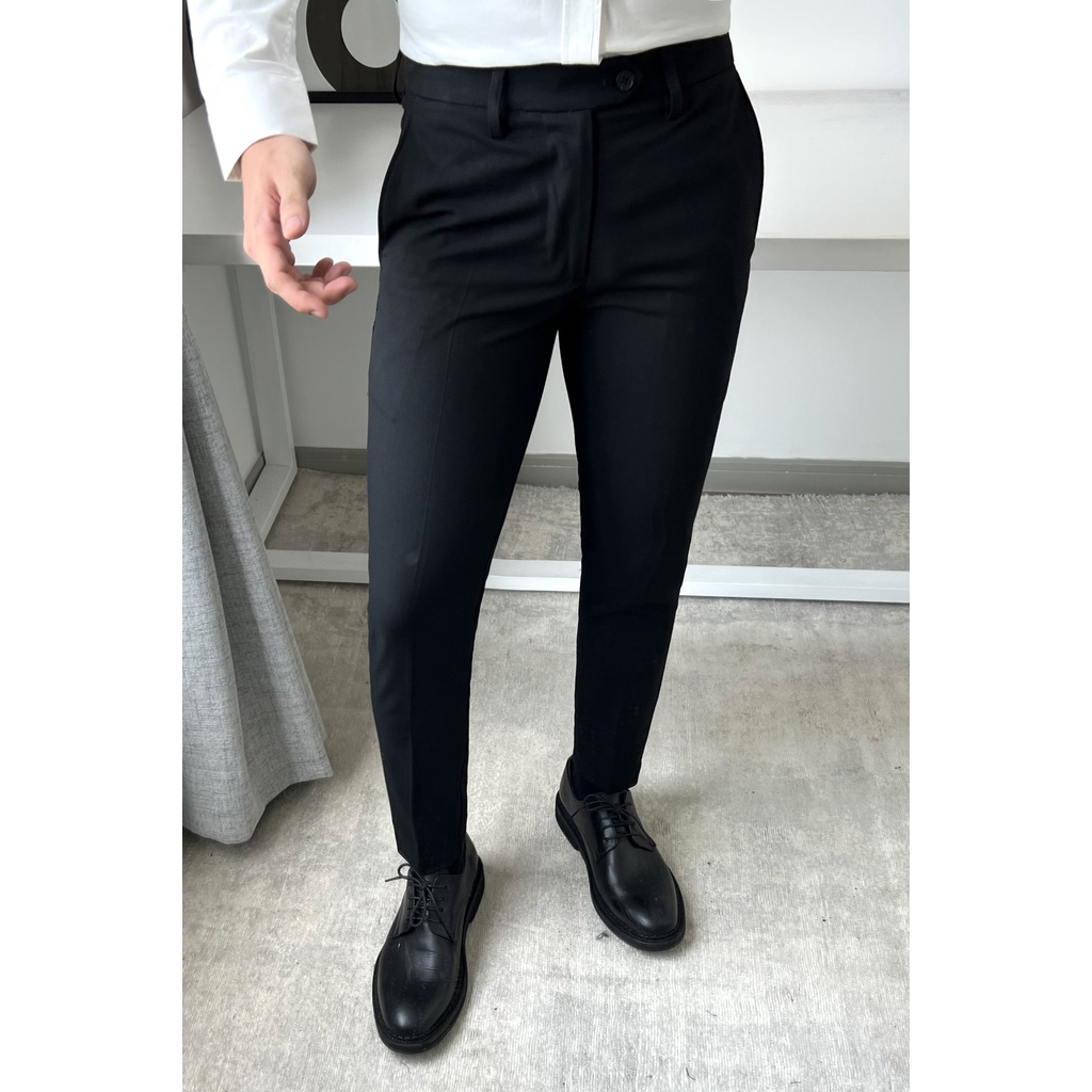Quần Tây A/G Cho Nam Phom Ôm Màu Đen Và Xám